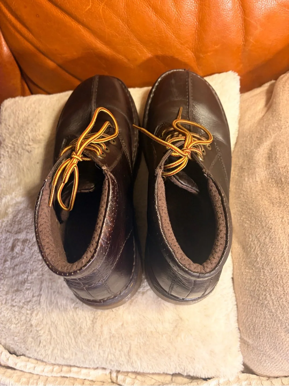 Dr. Martens Men's Dark Brown Leather Chukka Boots with Tan Laces